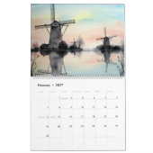 Kalender der Landschaft Aquarellbilder (Feb 2027)