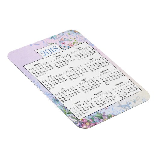 Kalender der Lila Liebe 2018 Magnet (Rechte Seite)