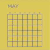 Kalender der Limonen Marine ohne Datum für Mai Aufkleber (Vorderseite)