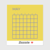 Kalender der Limonen Marine ohne Datum für Mai Aufkleber (Blatt)