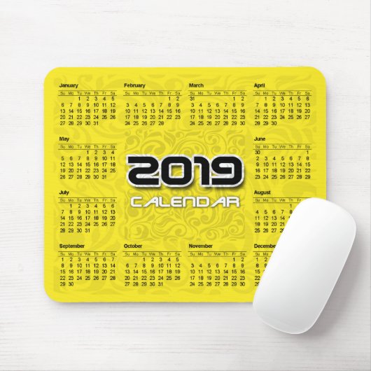 Kalender der Maus 2019 Mousepad (Mit Mouse)