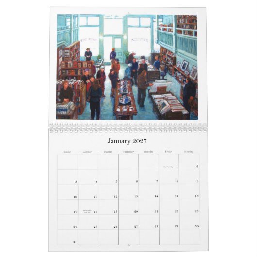 Kalender der Medium-verlorene Küsten-täglicher (Jan 2027)