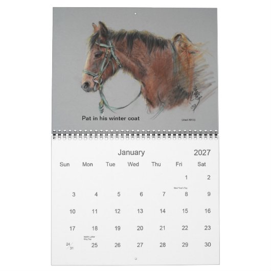 Kalender der Morgan Horse Ranch im PRNS 2015 (Jan 2027)