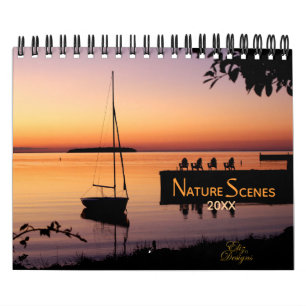 Kalender der Naturszenen   Bearbeitbarer Jahrestex