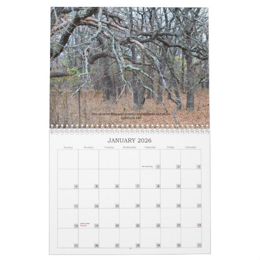 Kalender der Naturszenen und Bibelversionen (Jan 2026)