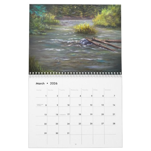 Kalender der Ölgemälde 2026 (Mär 2026)