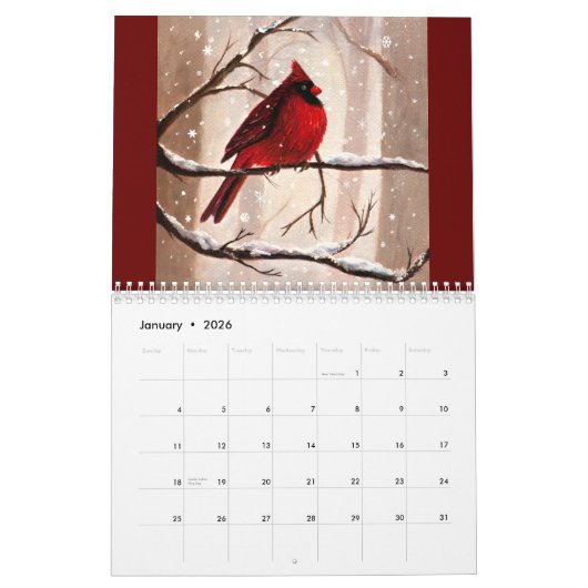 Kalender der Ölgemälde 2026 (Jan 2026)