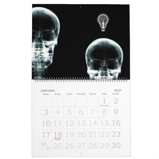 Kalender der Röntgenblick-Skeleton Sammlungs-2012 (Jan 2027)