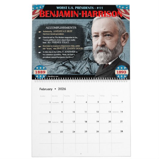 Kalender der schlimmsten US-Präsidenten 2018 (Feb 2026)