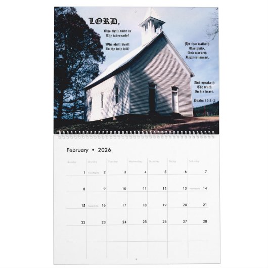 Kalender der Schriftzeichen (Feb 2026)