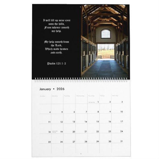 Kalender der Schriftzeichen (Jan 2026)