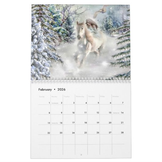 Kalender der verzauberten Pferde (Feb 2026)