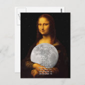 Kalender der vollen Mondphasen 2024 - US-Ostdatum Postkarte (Vorne/Hinten)