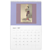 Kalender des antiken Japaners Woodblocks (Mär 2027)