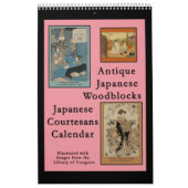 Kalender des antiken Japaners Woodblocks (Titelbild)