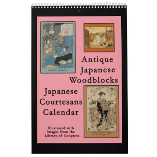 Kalender des antiken Japaners Woodblocks