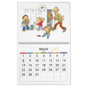 Kalender des blauen Schuljahres für Kinder (Mär 2026)