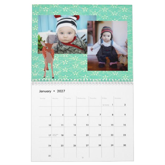 Kalender des Graus des Zoo-2012 (Jan 2027)