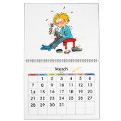 Kalender des großen roten Schuljahres für Kinder (Mär 2027)