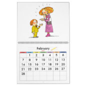 Kalender des großen roten Schuljahres für Kinder (Feb 2027)