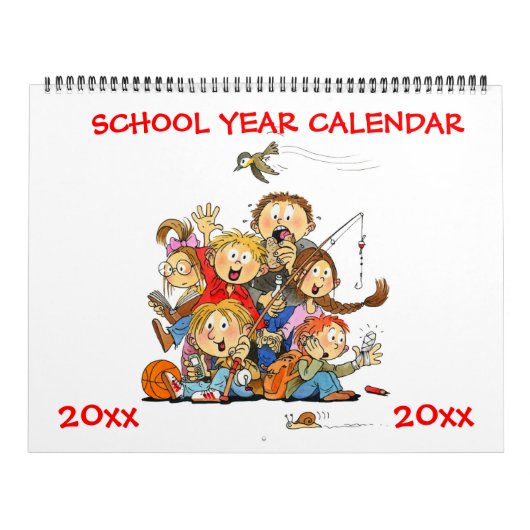 Kalender des großen roten Schuljahres für Kinder (Titelbild)