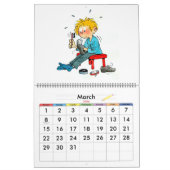 Kalender des großen roten Schuljahres für Kinder (Mär 2026)