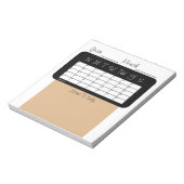 Kalender des Month Tan Notepad Notizblock (Rotiert)