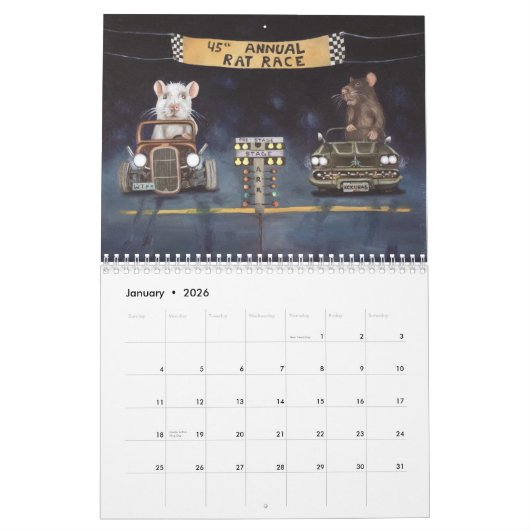 Kalender des Ratten-Rennens 2012 (Jan 2026)