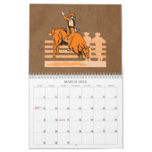 Kalender des Rodeo-Stier-Reitsträubender wilden (Mär 2026)