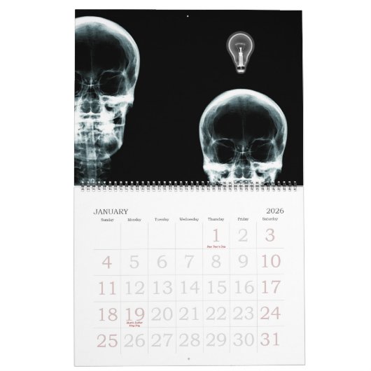 Kalender des Röntgenblick-Skelett-2012 (Jan 2026)