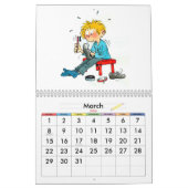 Kalender des roten Schuljahres für Kinder (Mär 2026)