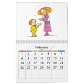 Kalender des roten Schuljahres für Kinder (Feb 2026)
