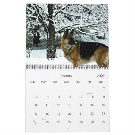 Kalender des Schäferhund-Hund2013 (Jan 2027)