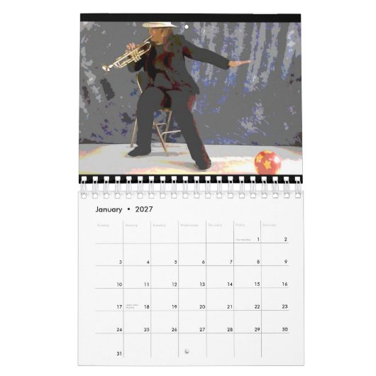 Kalender des Trompete-Ball-[abwechselnder Entwurf (Jan 2027)