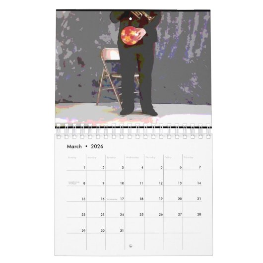 Kalender des Trompete-Ball-[abwechselnder Entwurf (Mär 2026)