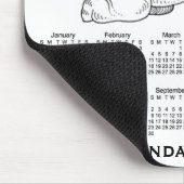 Kalender des weißen Elefant-2018 durch Janz Mousepad (Ecke)