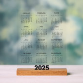 Kalender Deutsch 2025 Jährlich modern Acrylschild (Neutral)