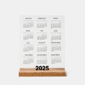 Kalender Deutsch 2025 Jährlich modern Acrylschild (Vorderseite)