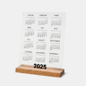 Kalender Deutsch 2025 Jährlich modern Acrylschild (Winkel)