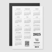 Kalender Deutsch 2025 Kalender Qr Code Magneteinladung (Vorne/Hinten)