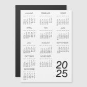 Kalender Deutsch 2025 Kalender Schwarz/Weiß Magneteinladung (Vorne/Hinten)