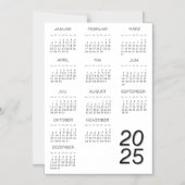 Kalender Deutsch 2025 Kalender Schwarz/Weiß Magneteinladung (Vorderseite)