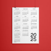 Kalender Deutsch 2025 Kalender Schwarz/Weiß Magneteinladung