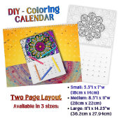 Kalender - DIY Coloring Mandala Kunst -