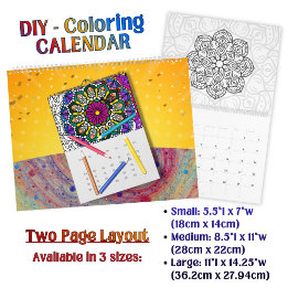 Kalender - DIY Coloring Mandala Kunst -