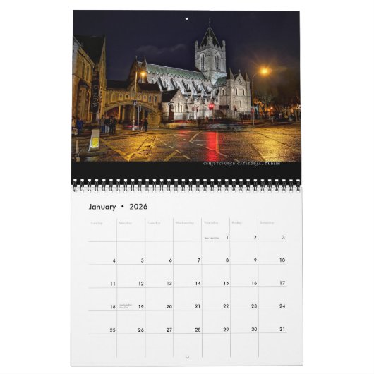 Kalender Dublins Irland 2019 (Jan 2026)