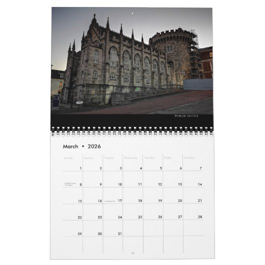 Kalender Dublins Irland 2019 (Mär 2026)