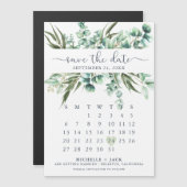 Kalender Eukalyptus Einfach Datum speichern Magnetkarte (Vorne/Hinten)