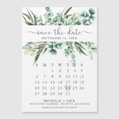 Kalender Eukalyptus Einfach Datum speichern Magnetkarte (Vorderseite)