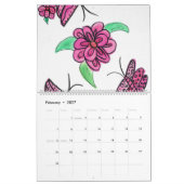 Kalender (farbige Blume) (Feb 2027)